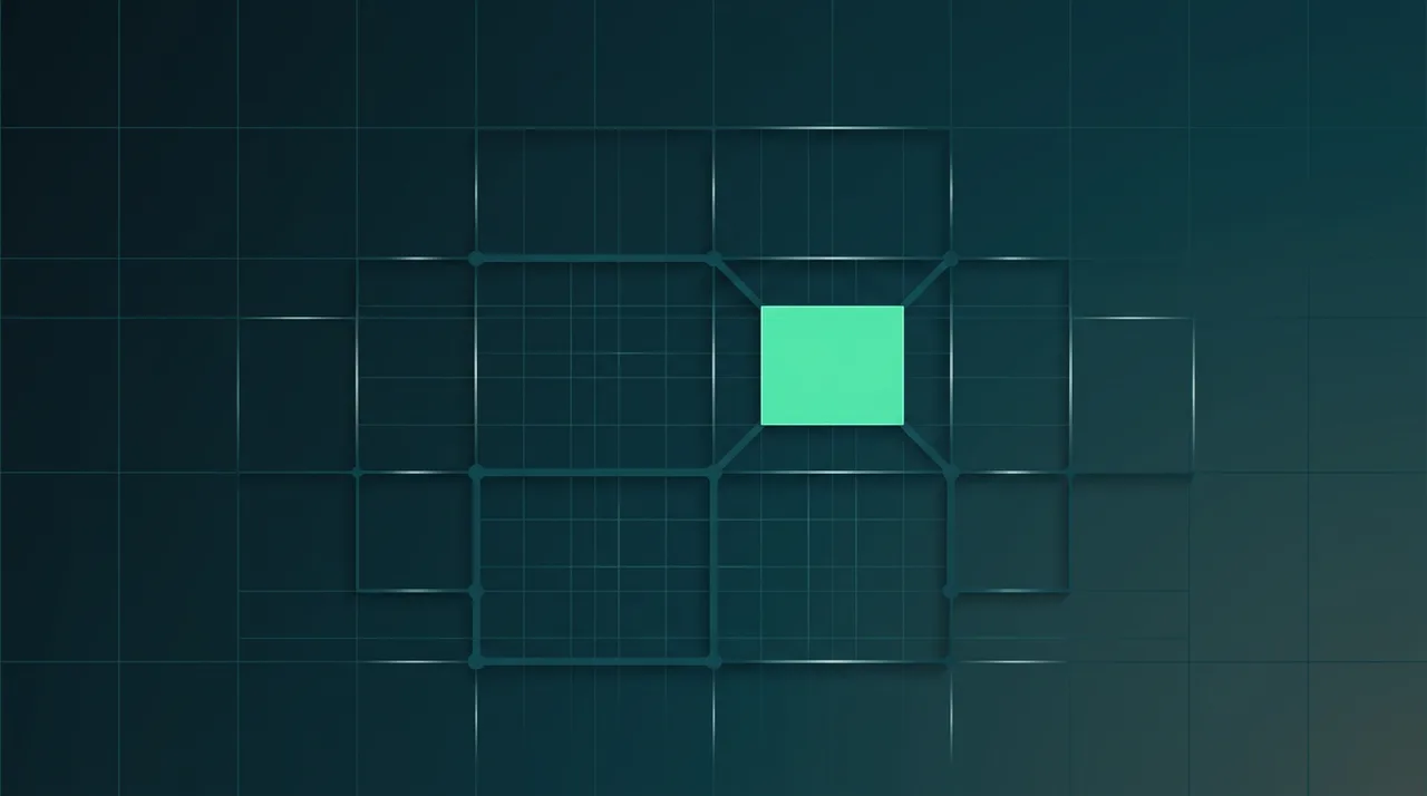 Abstract grid funnel graphic